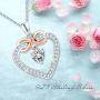 MEDWISE Women Infinity Necklace Jewelry,925 Sterling Silver Love Heart Infinity Pendant Necklace for Girls Birthday Anniversary Gifts for Her