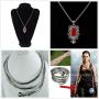 YouU 2 Pcs City of Bones Isabelle Lightwoods Electrum Whip Serpent Snake Bracelet and Necklace Set with Storage Box