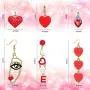 6 Pairs Valentines Day Colorful Love Earrings Red Interlocking Heart Dangle Earrings Set Birthstone Jewelry Heart Human Face Dangle Earring for Women Girls 6 Pairs Valentines Day Colorful Love Earrings Red Interlocking Heart Dangle Earrings Set Birthstone Jewelry Heart Human Face Dangle Earring for Women Girls