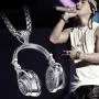 Fuqimanman2020 Headphones Pendant Necklace Music Necklace Gold/Silver/Black Fuqimanman2020 Headphones Pendant Necklace Music Necklace Gold/Silver/Black