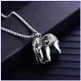Fusamk Punk Titanium Steel Animal Elephant Pendant Necklace,24'' Box Chain Fusamk Punk Titanium Steel Animal Elephant Pendant Necklace,24'' Box Chain