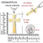 YL Cross Necklace for Men Stainless Steel Jesus Christ Crucifix Pendant Lords Prayer Jewelry