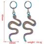 Creative Retro Color Snake Hoop Earrings for Women Colorful Snake Drop Dangle Enamel Earrings for Girls