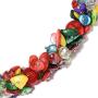 Shop LC Delivering Joy Multi Color Silvertone Shell Glass Unique Stylish Bead Necklace Jewelry for Women 20''