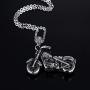 JAJAFOOK Stainless Steel Motorcycle Matching Set Mens Pendant Necklace