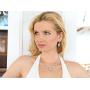 Mariell Silver Platinum Vine CZ Necklace and Earrings Jewelry Set for Brides, Weddings & Evening Wear