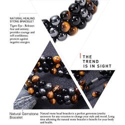 PINZHIGAO 8mm Lava Rock Bracelet Adjustable Bracelet Bead Chakra Bracelet 7 Chakras Healing Bracelet .Yoga Stone Beads Bracelets Meditation Relax Anxiety Bangle for Womens Mens
