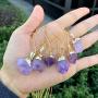 Sterling Silver Raw Amethyst Gemstone Daity Necklace 18 inch Healing Crystals Chakra Stones Women Girls Birthday Mothers Gifts