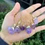 Sterling Silver Raw Amethyst Gemstone Daity Necklace 18 inch Healing Crystals Chakra Stones Women Girls Birthday Mothers Gifts