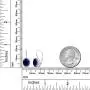 Gem Stone King 925 Sterling Silver Blue Sapphire Dangle Earrings 5.00 Cttw Gemstone Birthstone Oval 9X7MM