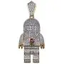 MOLEK Hip Hop 18K Gold Plated Micro Pave AAA CZ Astronaut Pendant Necklace with 24 Stainless Steel Rope Chain Iced Out Jewelry for Men and Women MOLEK Hip Hop 18K Gold Plated Micro Pave AAA CZ Astronaut Pendant Necklace with 24 Stainless Steel Rope Chain Iced Out Jewelry for Men and Women