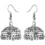 Saissa Silver Plated Oxidised Metal Bollywood Lightweight Small Jhumka Boho Earrings Indian Jewelry for Women Saissa Silver Plated Oxidised Metal Bollywood Lightweight Small Jhumka Boho Earrings Indian Jewelry for Women