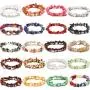 Hicarer 20 Pieces Women Crystal Chip Bracelets Natural Gemstone Stretch Bracelet Bangle Hicarer 20 Pieces Women Crystal Chip Bracelets Natural Gemstone Stretch Bracelet Bangle