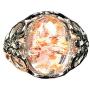 Natural Ghost Phantom Quartz Crystal Ring Jewelry For Women Man Silver Garden 16x10mm Oval Beads Adjustable Ring AAAAA