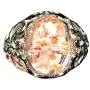 Natural Ghost Phantom Quartz Crystal Ring Jewelry For Women Man Silver Garden 16x10mm Oval Beads Adjustable Ring AAAAA