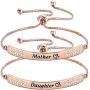 CENWA Mother Daughter Zircon Bracelet Set Mother Daughter Matching Jewelry Gift for Mother and Daughter