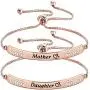 CENWA Mother Daughter Zircon Bracelet Set Mother Daughter Matching Jewelry Gift for Mother and Daughter