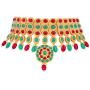 Aheli Stylish Bollywood Diva Deepika Padukone Reception Designed Choker Necklace with Maang Tikka Set Indian Traditional Wedding Fashion Jewelry for Women Girls