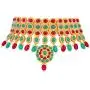 Aheli Stylish Bollywood Diva Deepika Padukone Reception Designed Choker Necklace with Maang Tikka Set Indian Traditional Wedding Fashion Jewelry for Women Girls