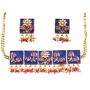Touchstone Indian Bollywood Gorgeous Intricate Workmanship Mughal White Colorful Rhinestone Crystal Wedding Designer Jewelry Choker Necklace Set in Gold and Silver Tone for Women.