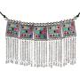 Sansar India Oxidised Gypsy Square Multicolor Tassels Choker Necklace for Girls and Women 1751