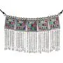 Sansar India Oxidised Gypsy Square Multicolor Tassels Choker Necklace for Girls and Women 1751
