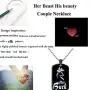 Hsumonre Elk Matching Heart Necklace Stainless Steel Pendant Deer Relationship Jewelry Promise Couple Gift for Lover Hsumonre Elk Matching Heart Necklace Stainless Steel Pendant Deer Relationship Jewelry Promise Couple Gift for Lover