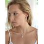 Mariell Glamorous Pear-Shaped Cubic Zirconia Wedding Necklace and Earrings Set for Brides or Bridesmaids