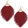 MIRMARU Fringe Tassel Silky Thread Dangle Drop Metal Hook Earrings-Drop Dangle Statement Earrings MIRMARU Fringe Tassel Silky Thread Dangle Drop Metal Hook Earrings-Drop Dangle Statement Earrings