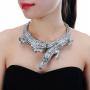 Fashion Silver/Gold/Rose Gold Adjustable Snake/Crocodile Alligator/Scorpion Chain Choker Collar Statement Bib Necklace/Jewelry Set for Women/Men/Teens