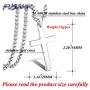 Fusamk Fashion Titanium Steel Prayer Cross Pendant Necklace,24'' Box Chain