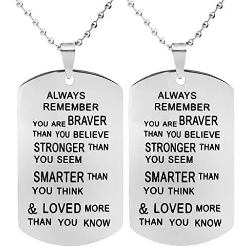 ALoveSoul Inspirational Gift Necklace - Always Remember You are Braver Than You Believe Pendant Necklaces ALoveSoul Inspirational Gift Necklace - Always Remember You are Braver Than You Believe Pendant Necklaces