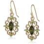 1928 Jewelry Gold-Tone Crystal Navette Drop Earrings