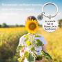 MAOFAED Sunflower Gift Sunflower Lover Gift Inspiration Gift Girl Jewelry Gift for Friend In A World Full of Roses Be a Sunflower