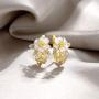 Santuzza Orchid Dangle Earrings 925 Sterling Silver Elegant White Flower Glamorous Enamel Earring For Women