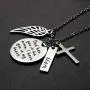 Joycuff Memorial Necklace for Women Loss of Loved One God has You in his arms with Angel Wings Cross Charm Sympathy Gifts Remembrance Jewelry