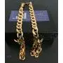 Gold Chain Necklace 7mm 24K Diamond Cut Smooth Cuban Link with a. USA Made Gold Chain Necklace 7mm 24K Diamond Cut Smooth Cuban Link with a. USA Made