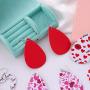 GYSONG Valentine Earrings for Women Lightweight Faux Leather Earrings Valentines Day Gifts Fashion Romantic Soft Love Heart Pendant Girls Jewelry Cute Pattern Decoration 16 Pairs