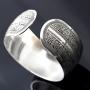 BODYA Tibeten Silver Carved Spiral Flower Connecting Branches Pattern Wide Band Open Cuff Bracelet Bangle