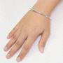 SUVANI Sterling Silver It was Then That I Carried You Footprints in The Sand Poem Bracelet 7 inches