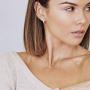 Scaleer 18K Gold Plated Cubic Zirconia Initial Necklace Tiny Letter Necklace Personalized Monogram Name Necklace for Women Girls