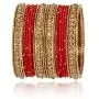 SANARA Indian Bollywood Bangles Antique Gold Plated Thread Bangles Pakistani Wedding Bangle Bracelet Jewelry