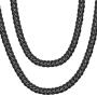 ChainsPro Men Cuban Link Chain, Dainty Necklace, 6/8MM Width, 18/20/22/24/26/28/30 Inches,Gold/Black Color (with Gift Box)