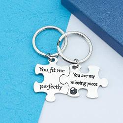 HN HNHB My Missing Piece Fit Me Perfectly Couple Keychain Girlfriend Gift Valentine Jewelry Gifts (Missing Piece KE) …