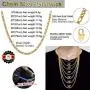 ChainsHouse 4-13mm Figaro Chain Necklace Stainless Steel/18K Gold Plated Figaro Link Chain for Men Women, 18''-30'', Send Gift Box ChainsHouse 4-13mm Figaro Chain Necklace Stainless Steel/18K Gold Plated Figaro Link Chain for Men Women, 18''-30'', Send Gift Box