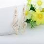Women Dangle Earrings,Musical Note Drop Earring for Girl Rhinestone Earring Hook Earring with CZ Crystal