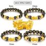 RIOSO 3 Pcs Feng Shui Pixiu Good Luck Bracelets for Men Women Chinese Dragon Lucky Charm Bead Bracelet Pi Yao Attract Wealth Money Jewelry