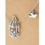 Quan Jewelry Gifts for Women Bird Cage with Key and Bird Charms Pendant Necklace, Necklaces for Women with Inspirational Greeting Card