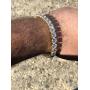Harlembling Real Solid 925 Sterling Silver Mens Or Womens Tennis Bracelet - 14k Yellow & Rose Gold Finish Over Solid 925 Silver - 3-6mm - 6-9'' Iced One Row Bracelet