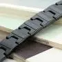 Flongo Mens Vintage Stainless Steel Black Cross English Bible Lords Prayer Link Wrist Bracelet for Men